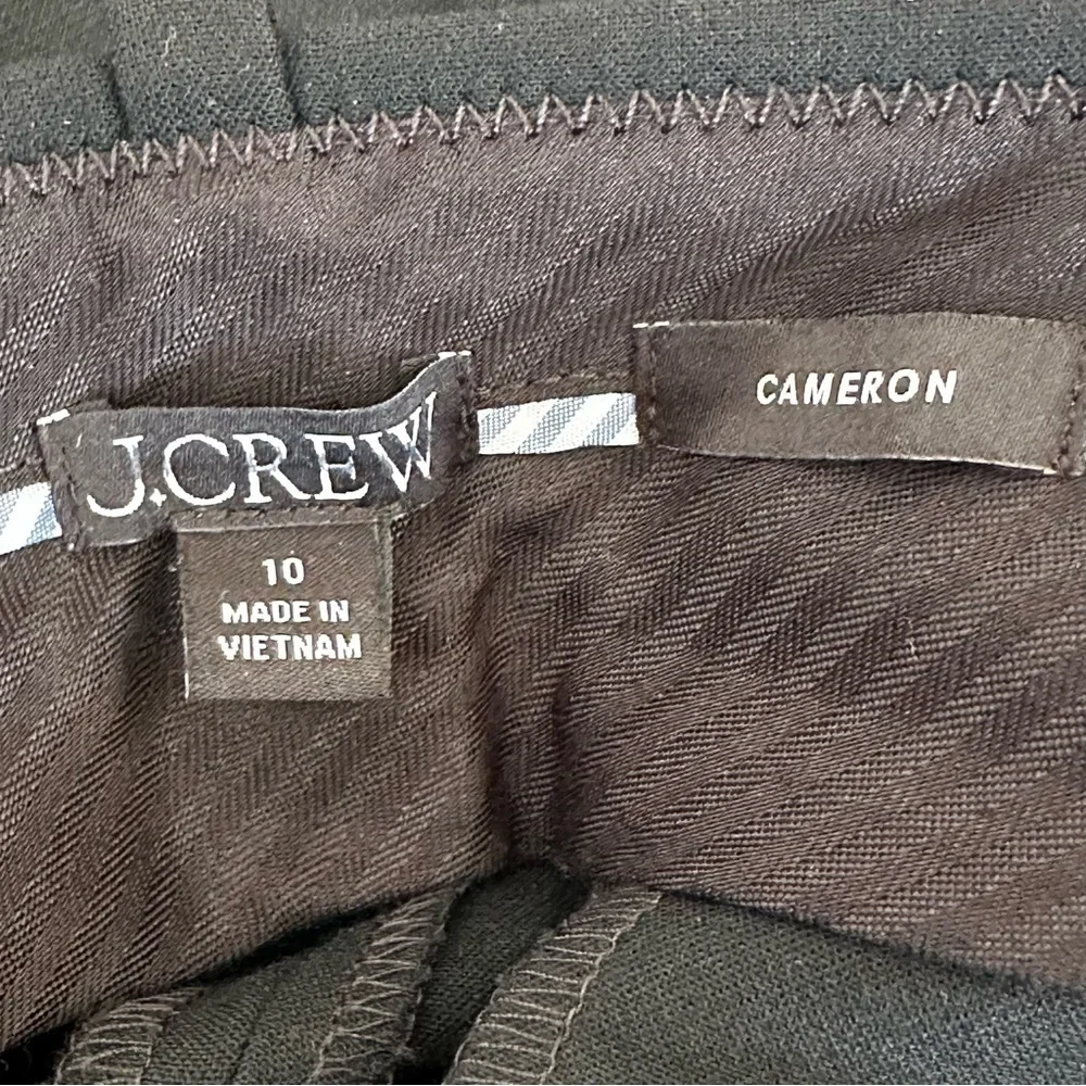 J. CREW Cameron Slim Cropped Pant‎ in Four-Season Stretch in Black Size 10